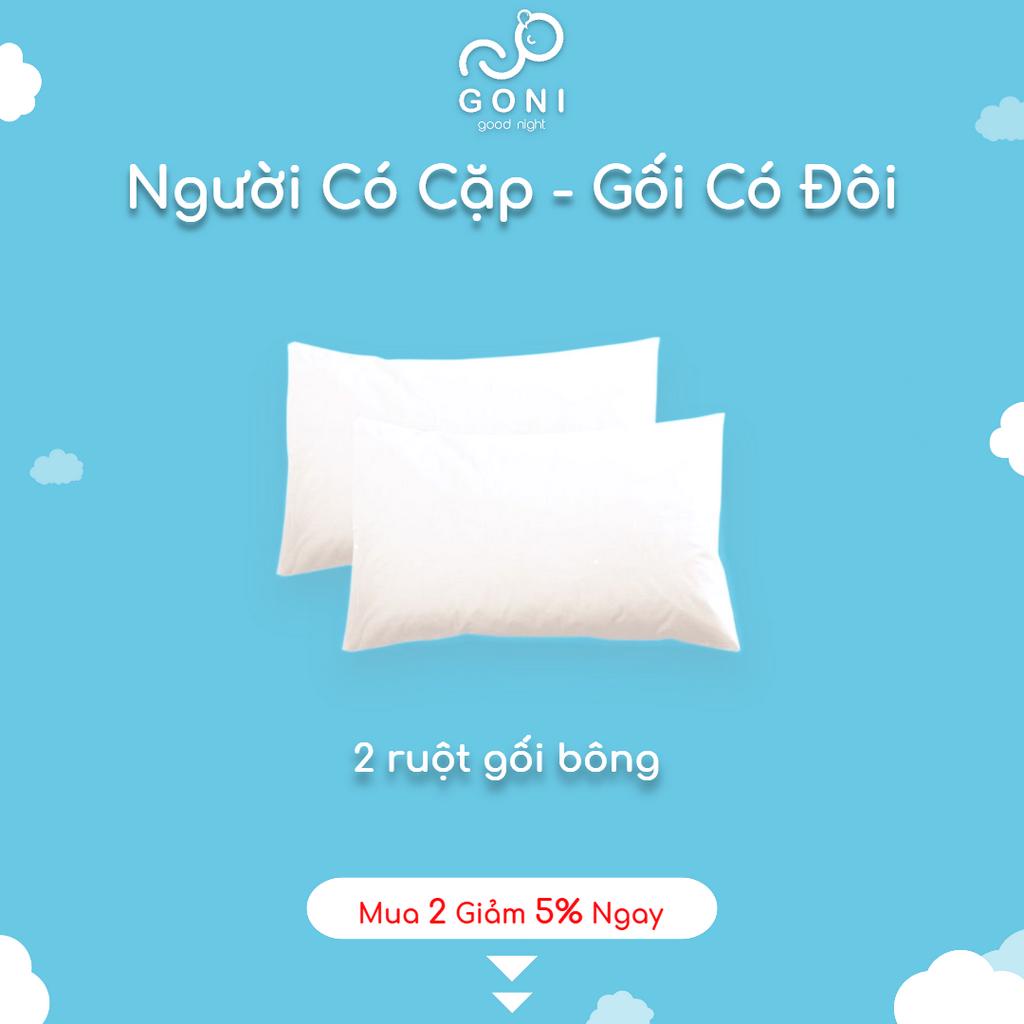 Ruột Gối Bông Gòn Goni Lông Vũ Nhân Tạo, Gòn Bi, Gòn 3D Cao Cấp Tinh Khiết, Căng Phồng, Lượng Bông Gòn Đạt Chuẩn