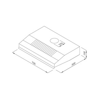 Máy hút khói khử mùi Classic Malloca H365.7B