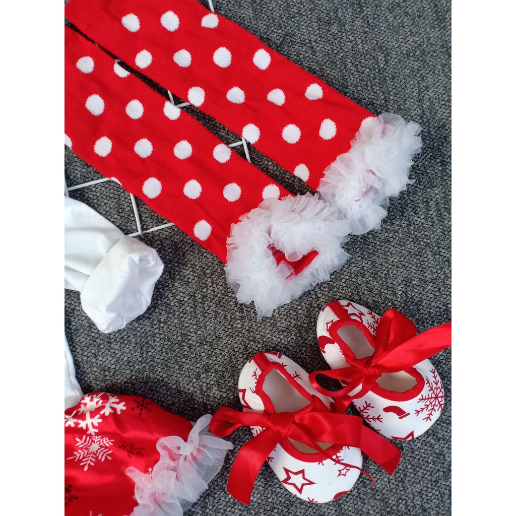 ĐỒ NOEL - BODY NOEL 4 CHI TIẾT CHO BÉ GÁI 3-13KG  .
