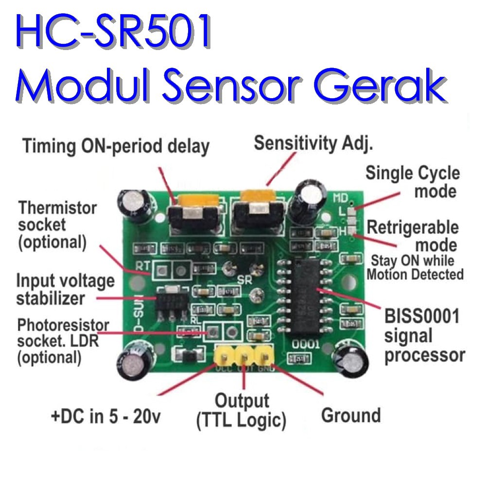 Cảm Biến Hồng Ngoại Hc-sr501 Pir Sr 501 Arduino