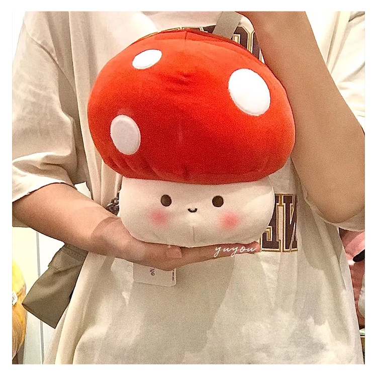 Hàng mới VềMINISO Gối Nhồi Bông Hình Cây Nấm Dễ Thương Gấu bông nấm dễ thương