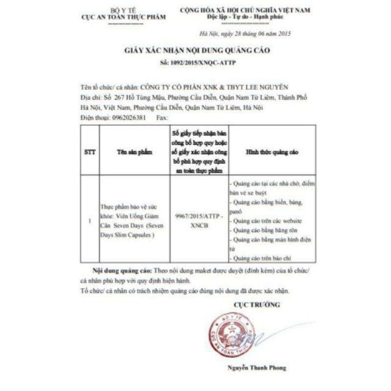 SEVENDAY....hiệu quả sau 7 ngày [CHÍNH HÃNG] [HÀNG TỐT]