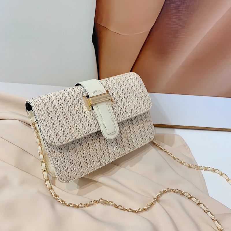 Túi cói Đan Lát Hình Vuông Nhỏ Đơn Giản Thời Trang Xu Hướng Mới