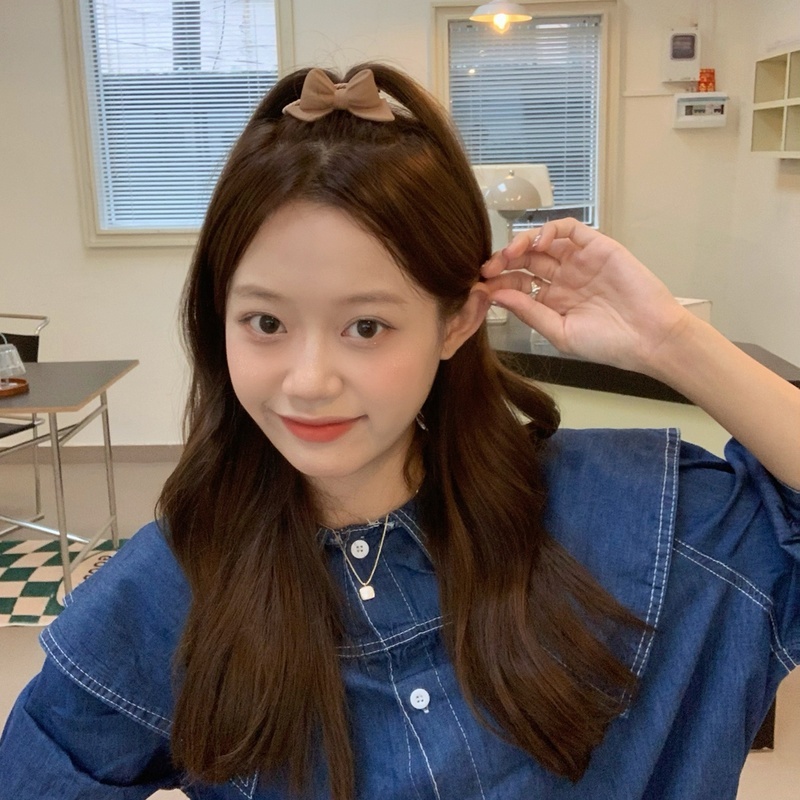 Dây buộc tóc co giãn phối nơ phong cách đáng yêu cho nữ