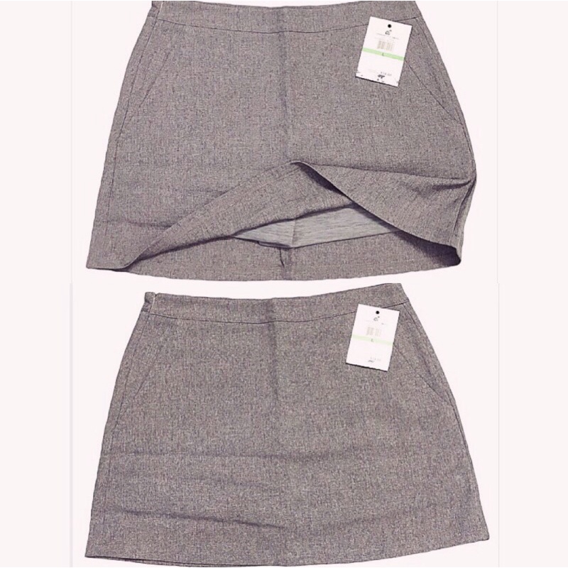 ⭐️65-95kg Váy quần xám nhạt 2 túi xéo bigsize