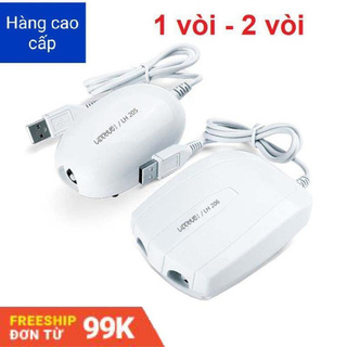 Máy sủi khí oxy hồ cá,sục khí bể cá usb+ dây sủi + quả sủi cao cấp lh205