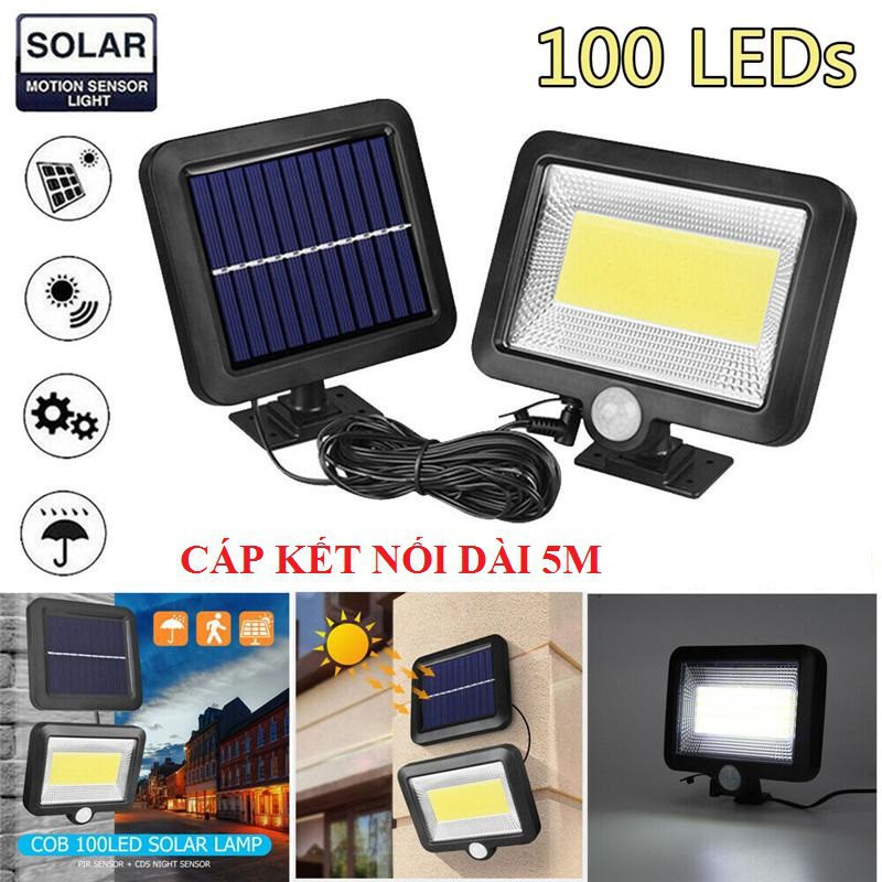 Đèn năng lượng mặt trời FREE SHIP Đèn năng lượng mặt trời 100LED COB, Chiếu siêu sáng cho đường , sân vườn.