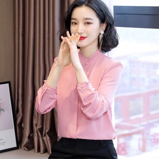 Sơ mi cổ lãnh tụ bèo viền