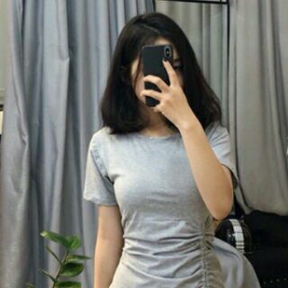 Đầm Rút Bên Đuôi Cá - có Hình thật - A2DDC