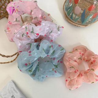 Dây Buộc Tóc Cỡ Lớn In Họa Tiết Quả Cherry Thời Trang Mùa Hè Cho Nữ