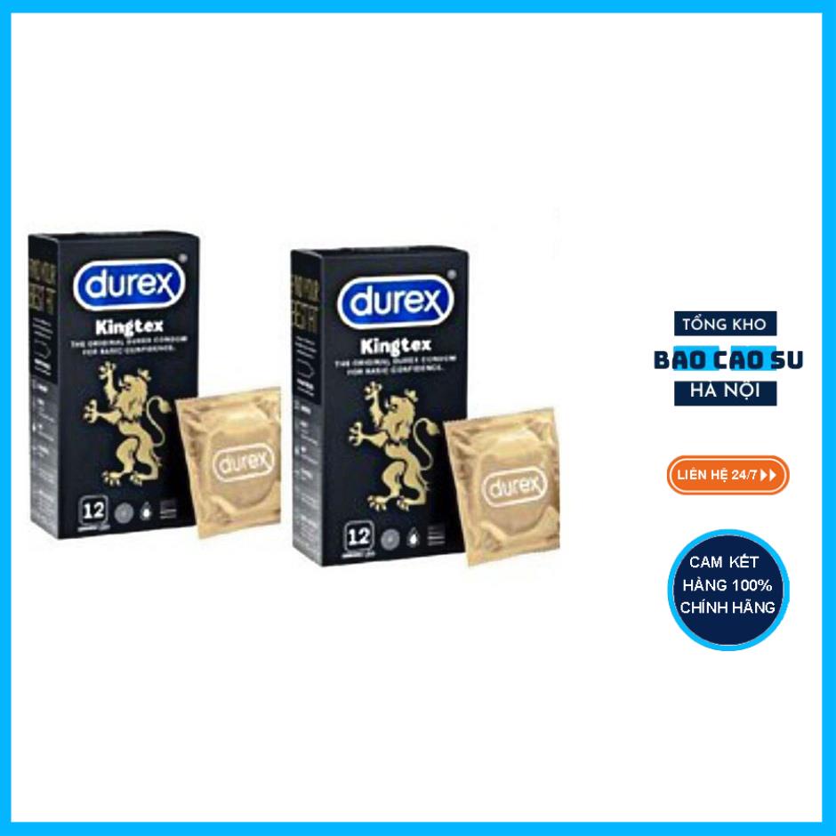 [Combo 2 Hộp] Bao cao su Durex Kingtex siêu mỏng Chống Suất Tinh Sớm + Tặng Gel bôi trơn Durex KY (Tổng kho BCS Hà Nội)