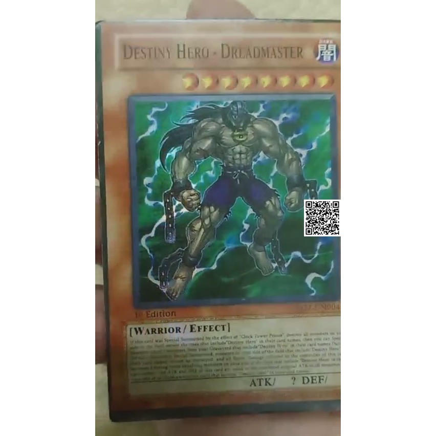 1458-5 Thẻ bài Destiny Hero Dreadmaster Yugioh vua trò chơi bản phản quan tặng Sleeves bọc bài