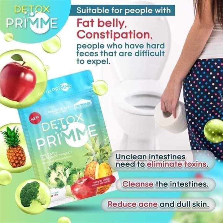 Detox khử mỡ hoa quả Primme  đốt cháy mỡ bụng giảm béo thanh lọc cơ thể giảm thèm ăn giảm cân an toàn hàng organic
