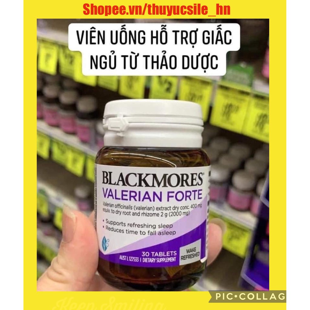 Viên uống hỗ trợ ngủ ngon Valerian 30 viên - Blackmores Valerian Forte 2000mg