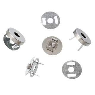 20Sets Purse Handbag 14mm Dia Silver Tone Magnetic Purse Snap Clasps/Closure