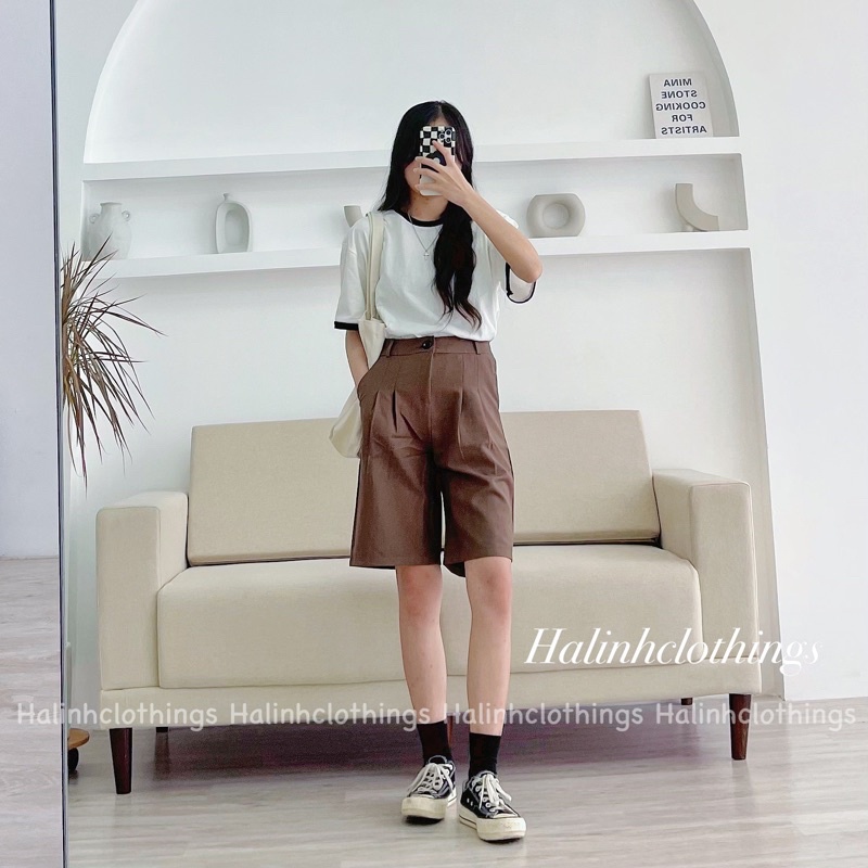 Quần short nữ ống rộng phong cách trẻ trung m216