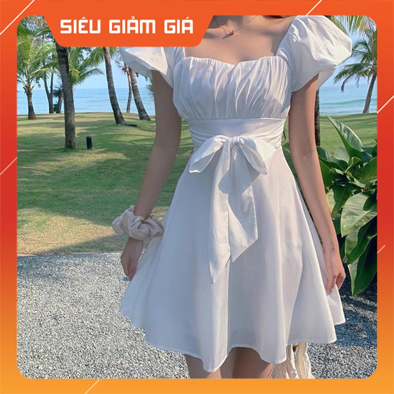 Váy Nữ Chất Thô Đai Eo Thắt Nơ Siêu Xinh M031-Teen 888
