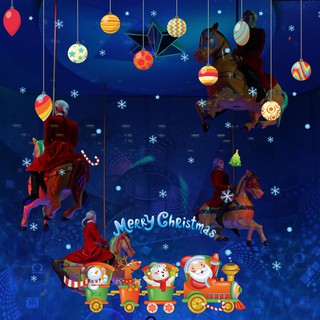 Decal dán tường , dán kính đoàn tàu Noel