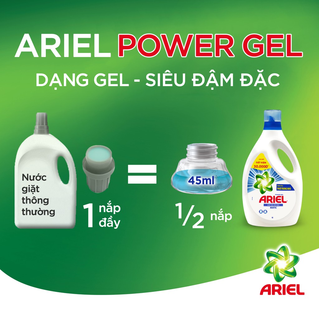 Nước Giặt Ariel Khử Mùi Ẩm Mốc Túi 2.15kg