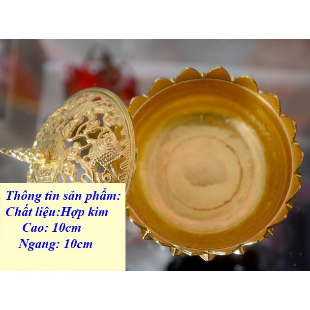 Lư xông trầm hương hoa sen- bằng hợp kim