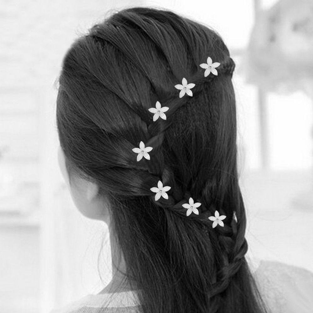 Kẹp Tóc Xoắn Ốc Hình Hoa Năm Cánh Thời Trang Cho Cô Dâu