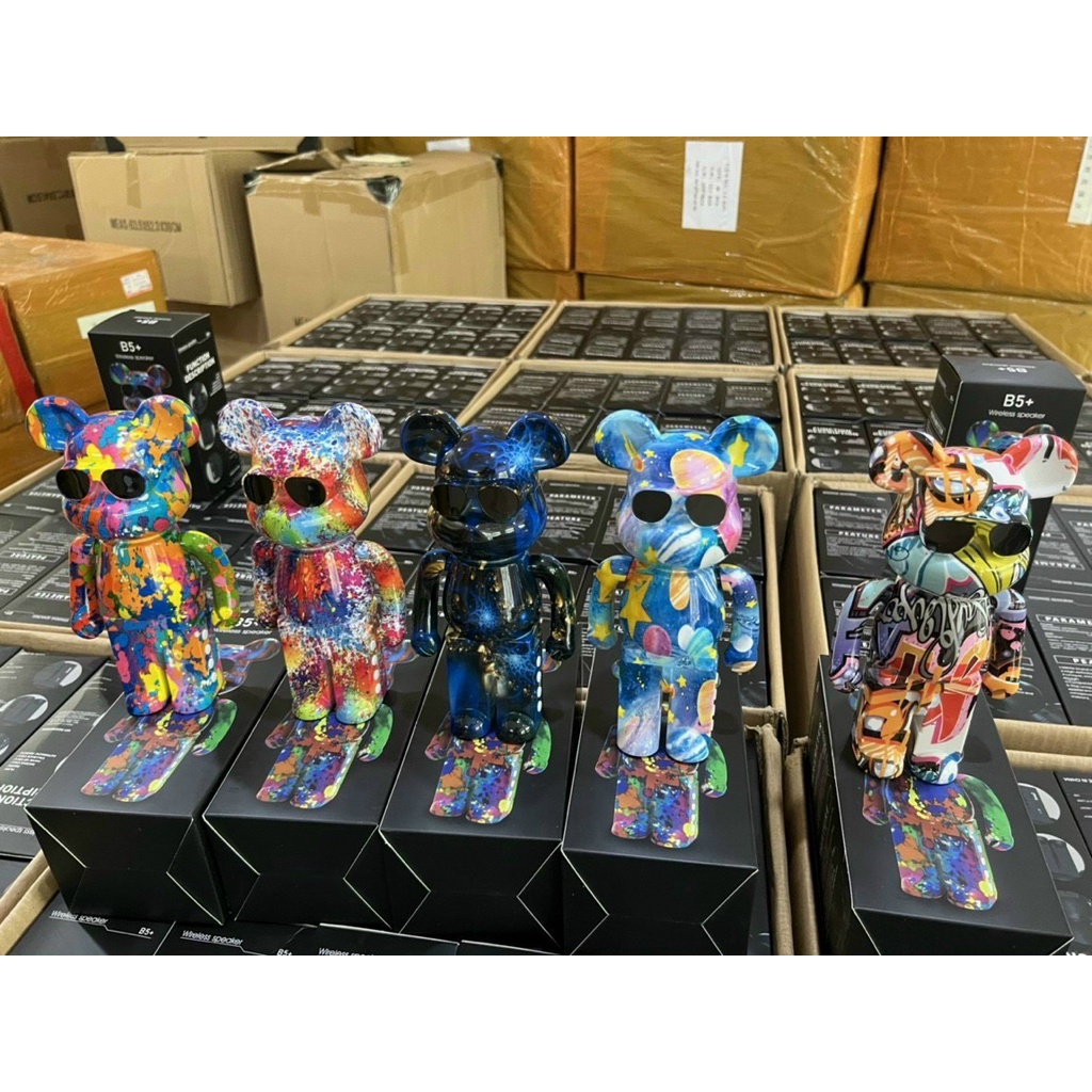 Loa Gấu Bluetooth Bearbrick B5+ Cầm Tay Nghe Nhạc Cực Hay