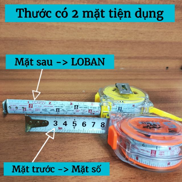 THƯỚC KÉO LỖ BAN 2 MẶT CAO CẤP YELANG / Chất liệu thép không gỉ - Vỏ nhựa cứng trong suốt thẩm mỹ