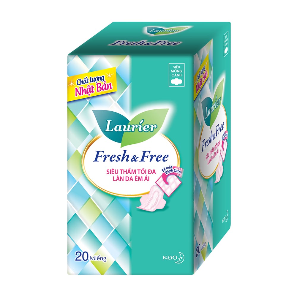 [CHE TÊN] Băng Vệ Sinh Laurier Siêu Mỏng Siêu Thấm Fresh và Free - Khongcoson