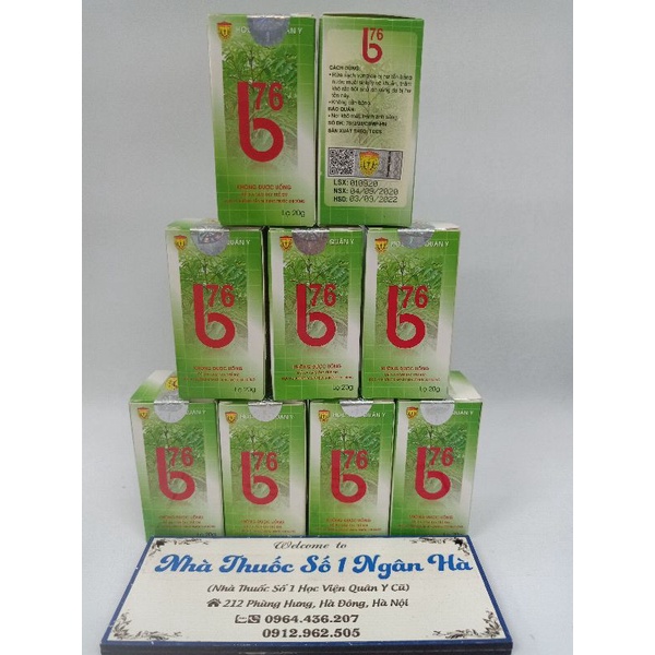 B76 Học Viện Quân Y làm sạch da,giúp kháng khuẩn,làm dịu,kích thích tái tạo TB da mới do bỏng,chốc,phỏng dạ,nước ăn chân