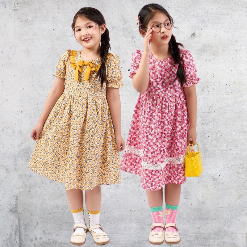 Váy cho bé gái cao cấp EconiceV29. Size đại trẻ em 5, 6, 7, 8, 10 tuổi mặc mùa hè