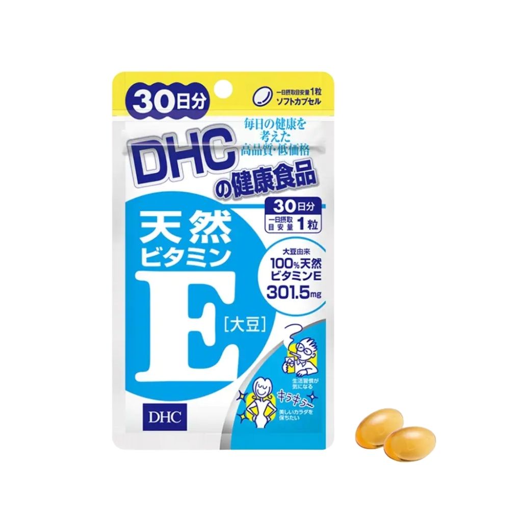 Combo Viên Uống DHC Natural Vitamin E Soybean Và DHC Collagen Dưỡng Trắng Da, Đánh Thức Tuổi Xuân - 30 Ngày