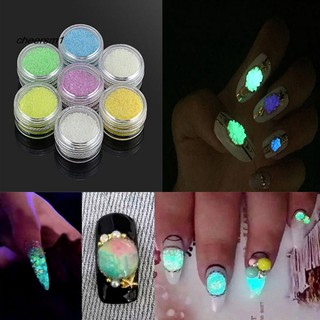 Cát lấp lánh dạ quang trang trí móng tay 3D DIY