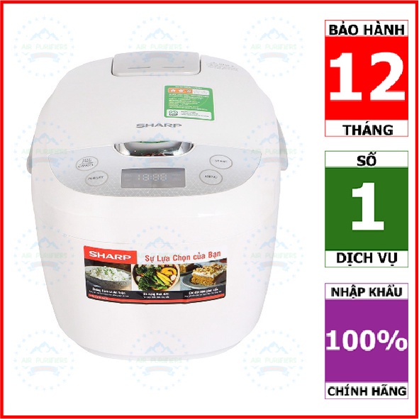 ▫▨☌Nồi cơm điện tử Sharp KS-COM180EV-GY, KS-COM181CV-GL, KS-COM185EV-SL KS-COM186EV-GL (1.8 lít, chính hãng, nấu ngon)
