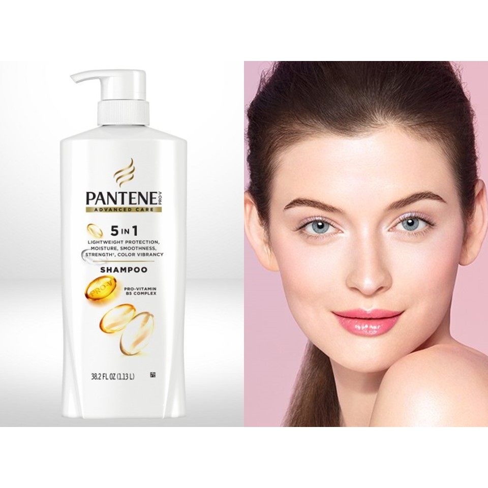Dầu gội Pantene 5 in 1 Pro Vitamin B5 Complex Shampoo, 1.13l Shopee