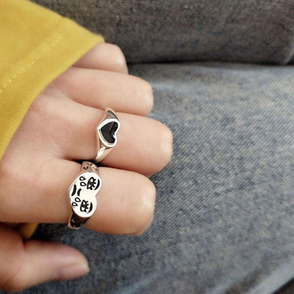 MXGOODS Nhẫn Mặt Trái Tim Phong Cách Hàn Quốc Dành Cho Nữ