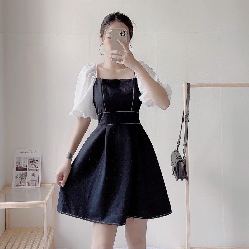 🌹Đầm xoè tay phồng nữ