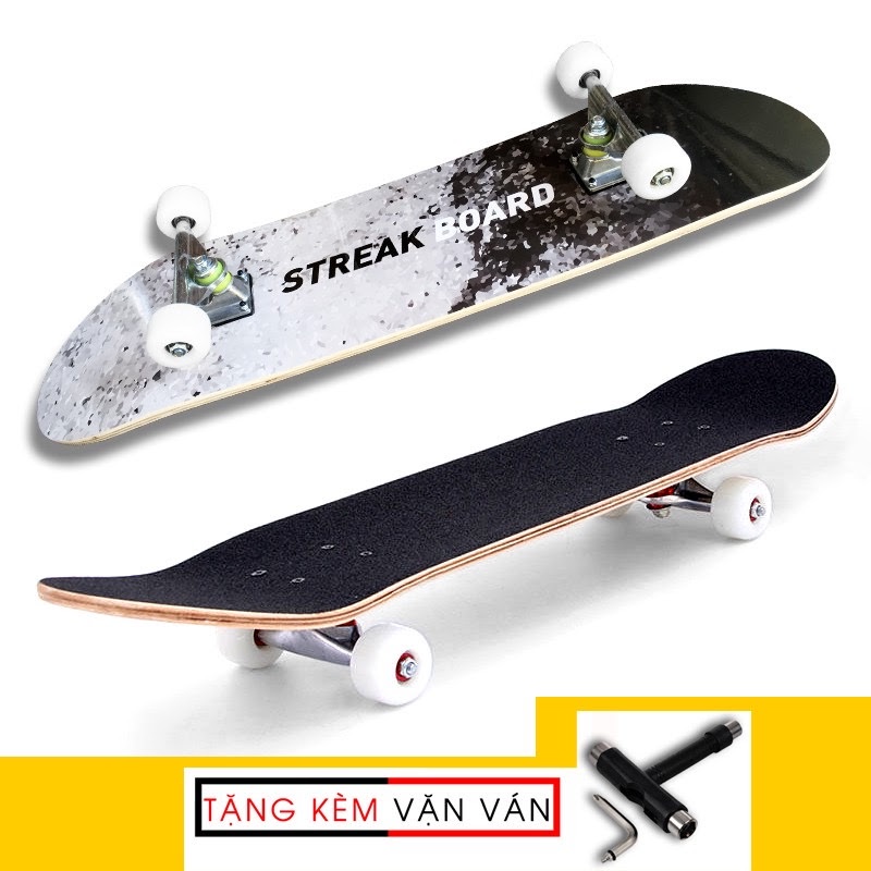 Ván trượt mặt nhám patin Keen Store bánh cao su skateboard gỗ phong