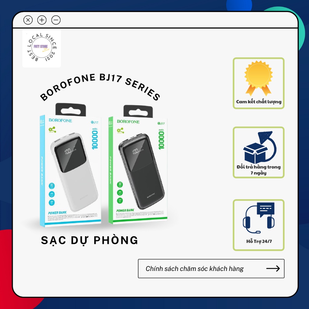 Pin sạc dự phòng Borofone BJ17 10.000mAh