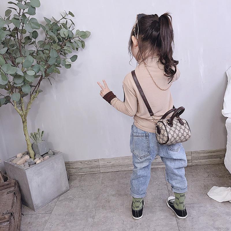 Túi Đeo Chéo Da Pu Họa Tiết Hoa Cho Bé Gái