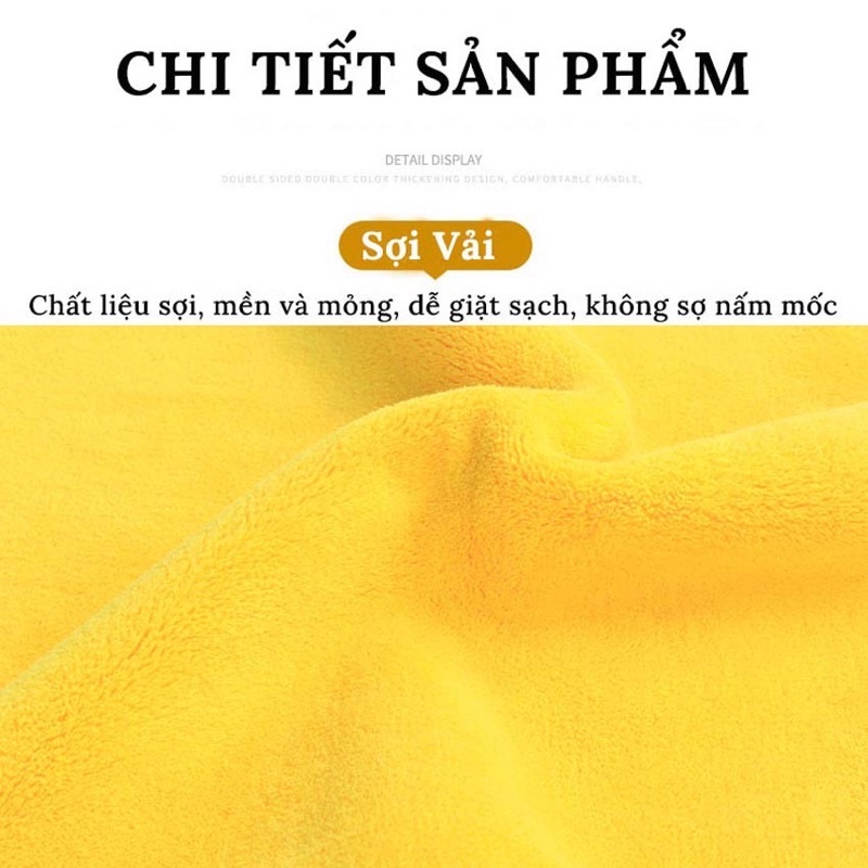 Khăn Lau Đa Năng 2 Lớp Chuyên Lau Ô Tô Xe Hơi Lau Bếp Lau Kính Lay Tay Hàng Dày Siêu Mềm Mịn Thấm Hút Không Đổ Lông