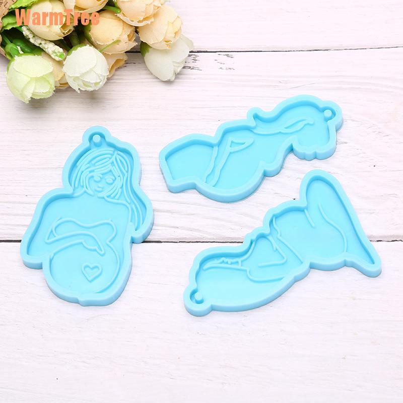 Khuôn Silicone Làm Móc Khóa Hình Mẹ Bầu Diy