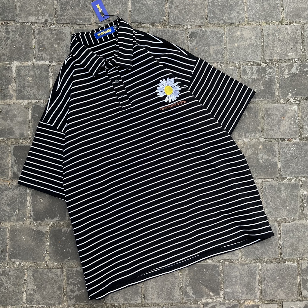 Áo thun polo tay lỡ MEANSTORE phông Unisex nam nữ tee oversize form rộng pull Ulzzang Hàn Quốc vải mềm - PEACE