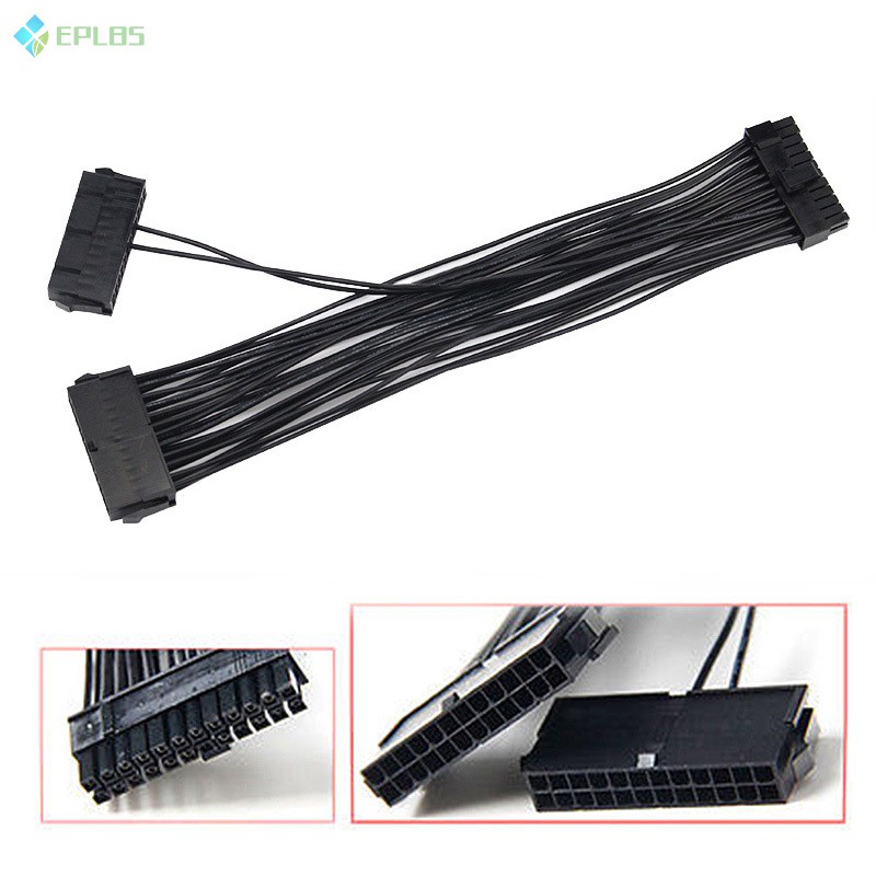 Cáp Kết Nối Eplbs Mới 24pin 20 + 4pin Dual Psu Atx Cho Mining 30cm