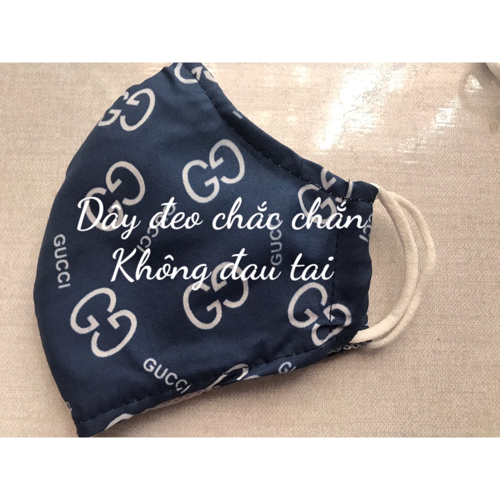 Combo 2 Khẩu trang vải chống bụi cao cấp 3 lớp-khẩu trang vải Chibishopsince2018