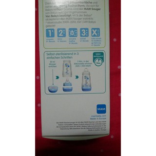 Bình sữa MAM chống đầy hơi 260ml- Đức