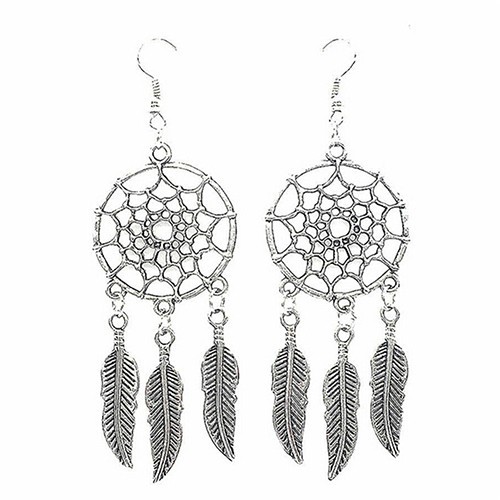 Hoa tai mặt hình Dream Catcher phong cách Bohomian