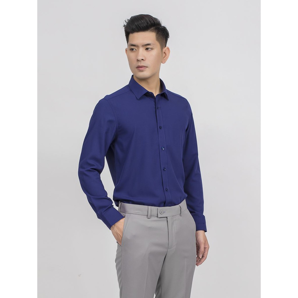 Áo sơ mi nam dài tay ARISTINO dáng Slim fit ôm vừa vặn, họa tiết sọc dobby nam tính, chất liệu mềm nhẹ - ALS08809