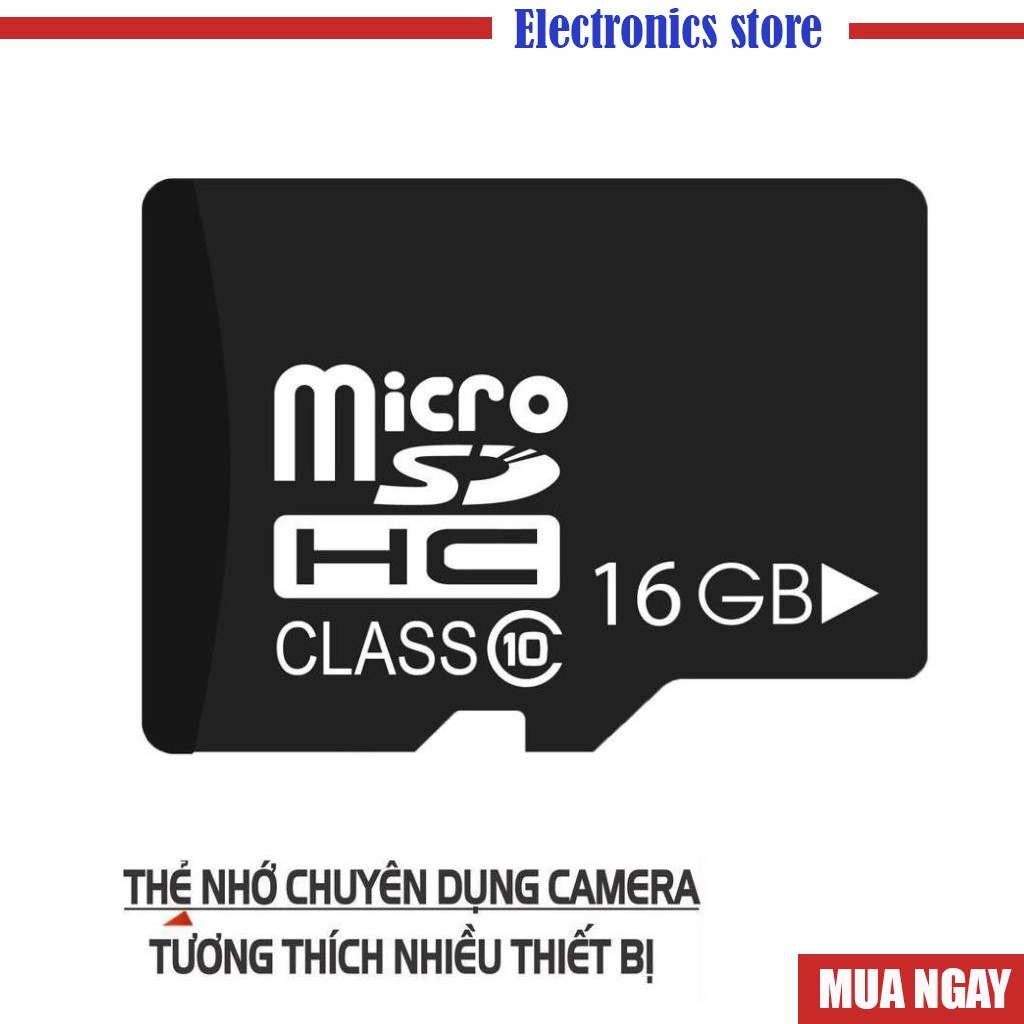 [FREE SHIP] Thẻ nhớ 16G Class10 - tốc độ cao chuyện dụng cho Camera IP wifi, Smartphone, loa đài, BH 12 tháng 1 đổi 1