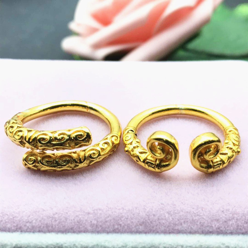 suxin jewelry/Nhẫn Đính Hôn Vàng 24K độc đáo dành cho nam và nữ