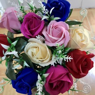 [GIÁ HỦY DIỆT ] CÀNH 1  BÔNG HOA SÁP THƠM  VĨNH CỬI  TIỆN DỤNG dùng  CẮM LỌ hoặc  BÓ .hình tự chụp .có video tự quay